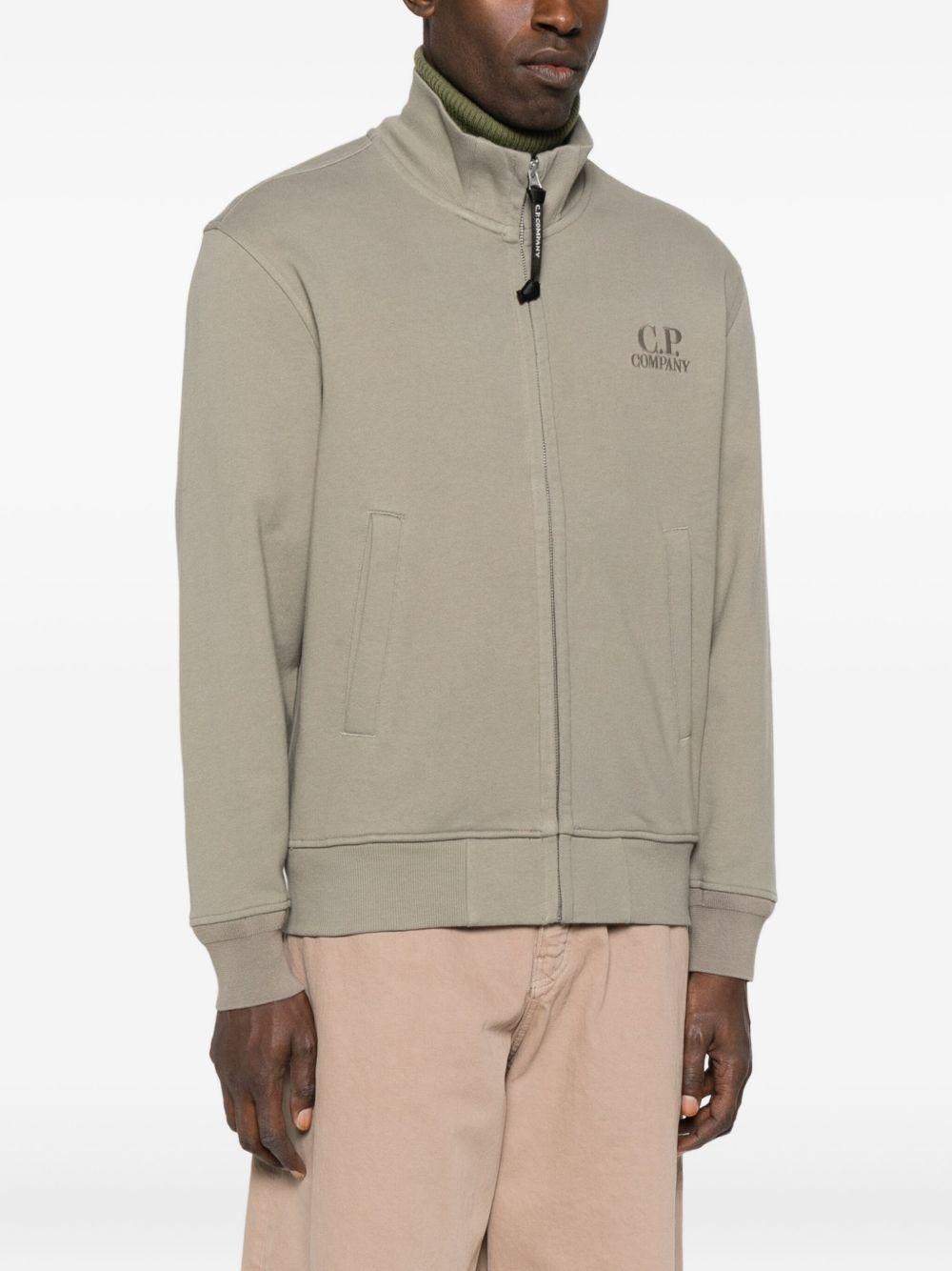 Diagonal Raised Fleece Full Zip Sweatshirt 19CMSS139A005086W 356 FALLEN ROCK CP COMPANY 