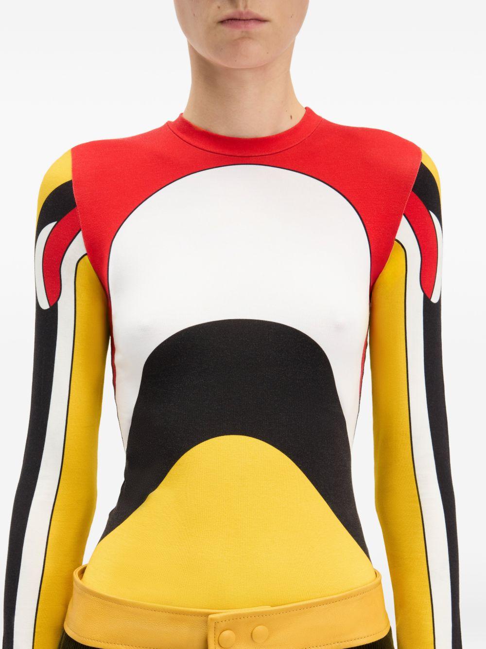 JEAN PAUL GAULTIER - Body Map long-sleeve top 2602UTO483J055P 90 MULTICOLOUR JEAN PAUL GAULTIER 