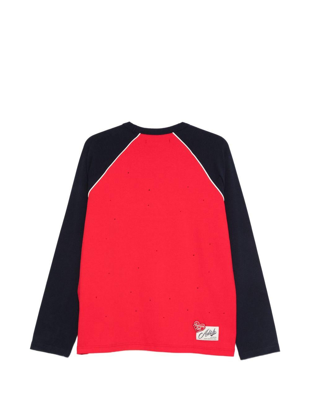 Logo Wappen Raglan L/S T-Shirt ATB1431M RED NAVY ANDERSSON BELL 