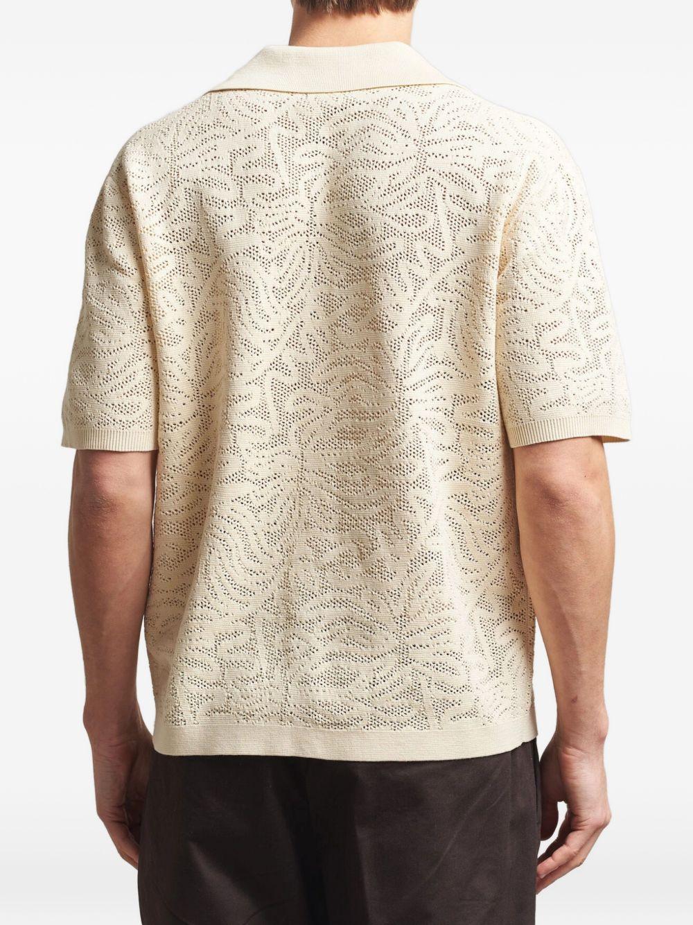 Chemise Maille Dentelle KCA174CO293 OFF WHITE DROLE DE MONSIEUR 