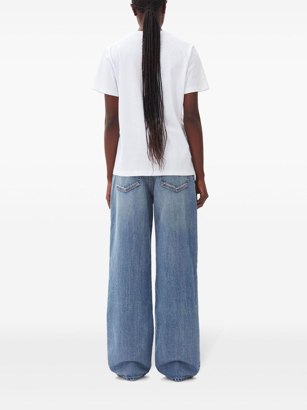 White Basic Jersey Cherry Relaxed T-shirt T4004 151 BRIGHT WHITE GANNI 