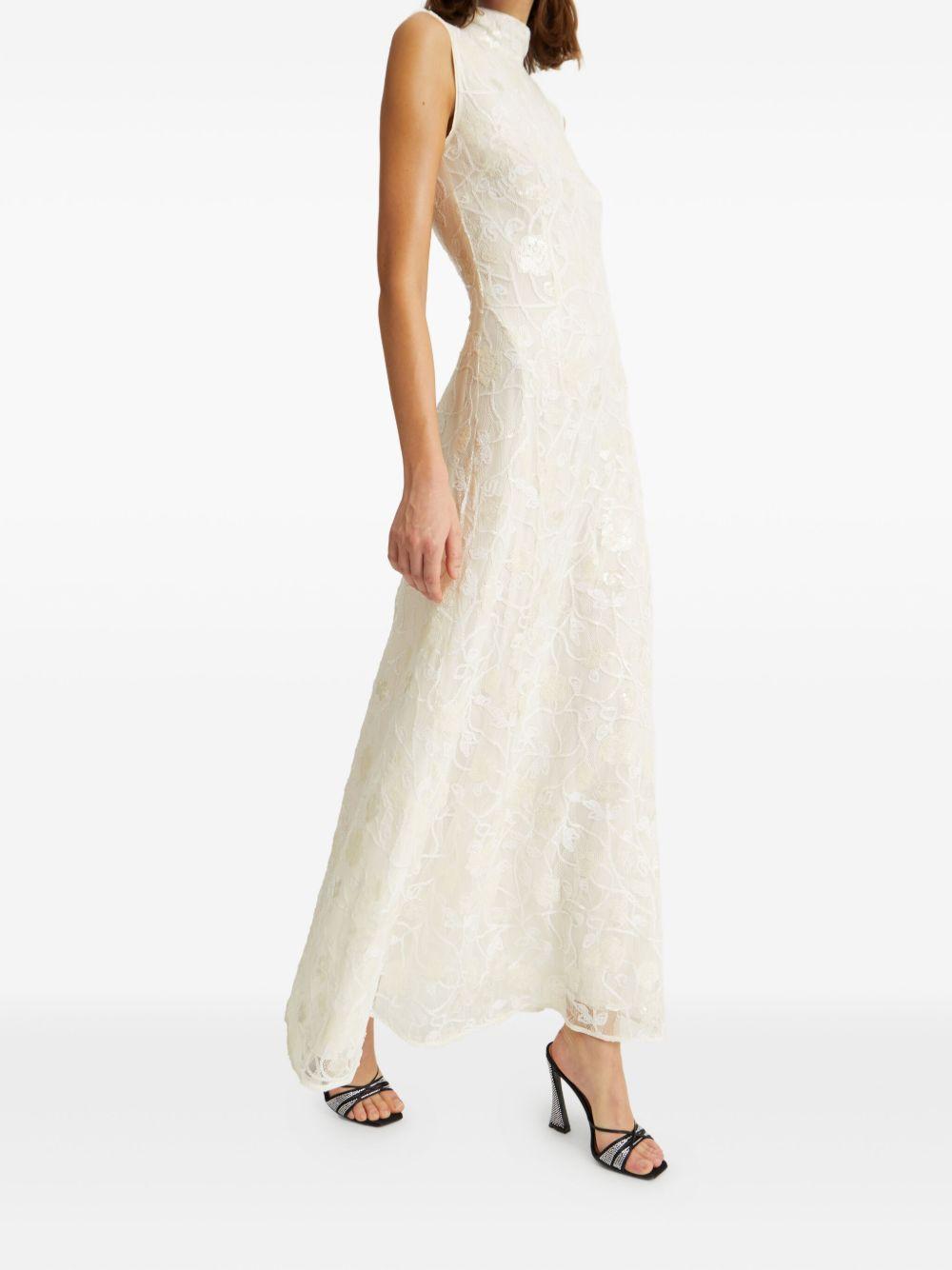 Lace Sequin Maxi Dress 114196857 857 EGRET ROTATE 