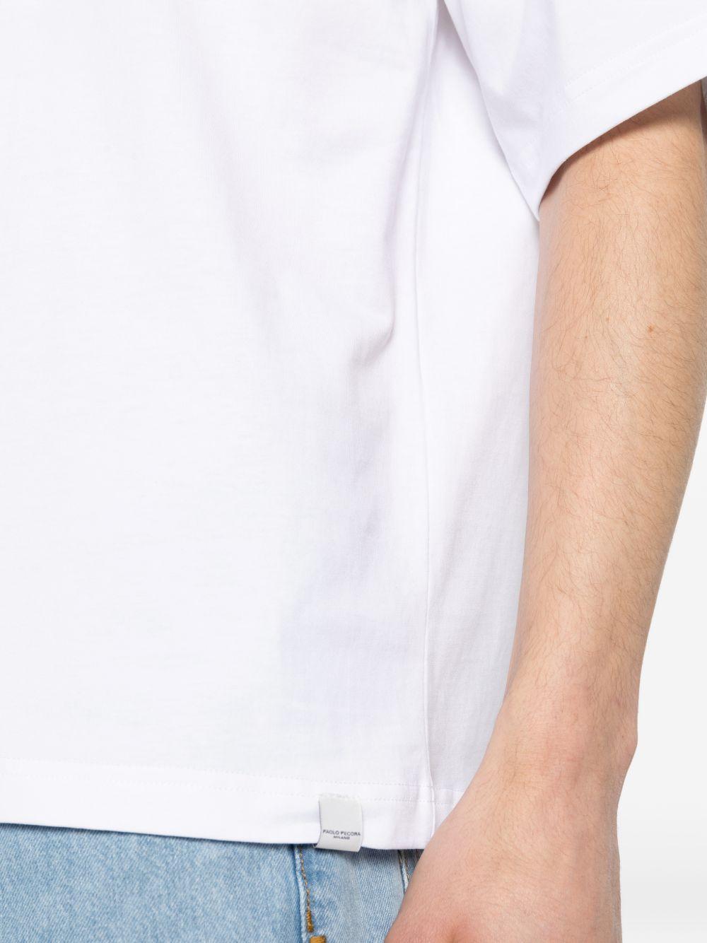Optical White Jersey T-Shirt F0414095 1101 PAOLO PECORA 