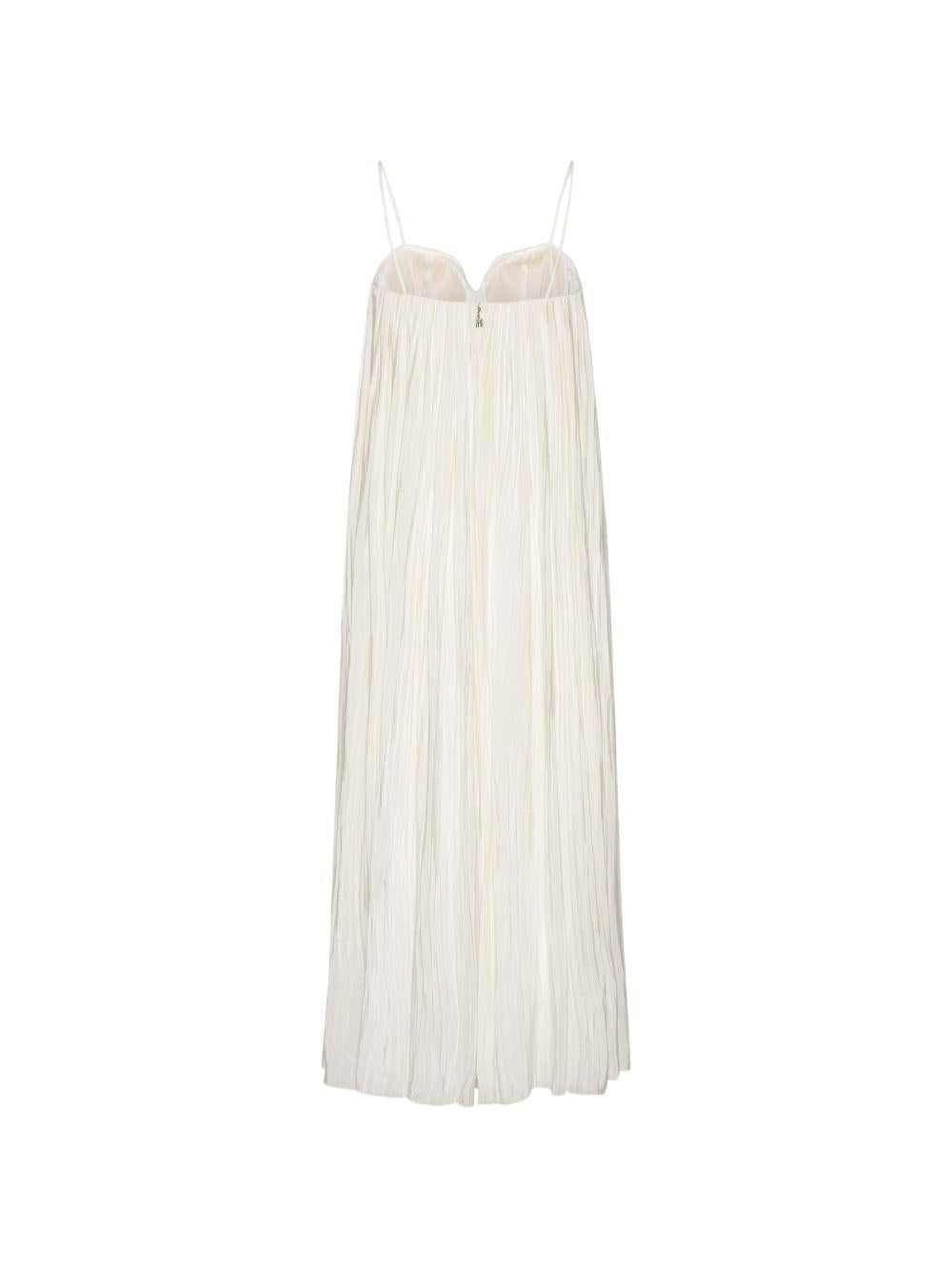 Pleated Midi Strap Dress 115735857 857 EGRET ROTATE 