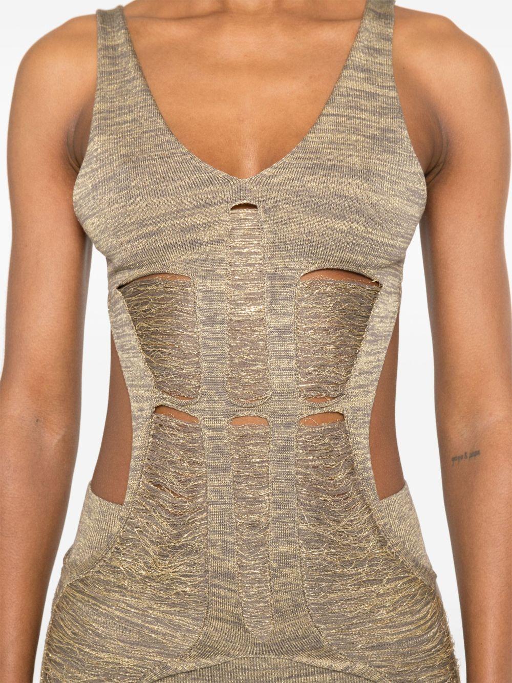 Tanja tank top RO01E7644KGRIDG 02 GOLD RICK OWENS 