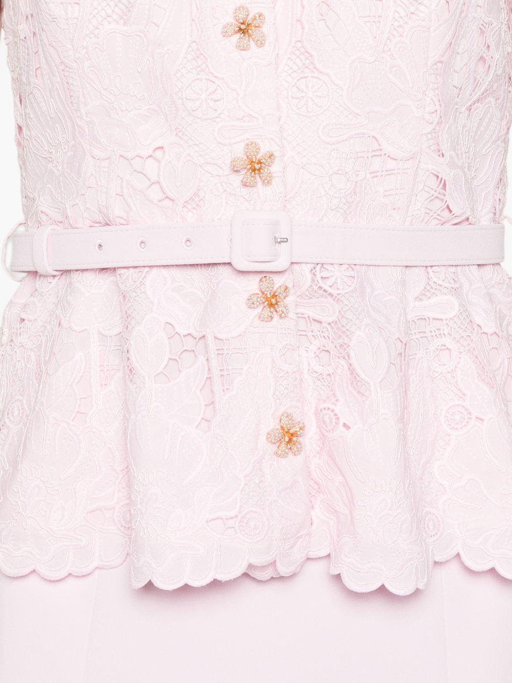Pink Lace Crepe Midi Dress SS26020MP PINK SELF-PORTRAIT 