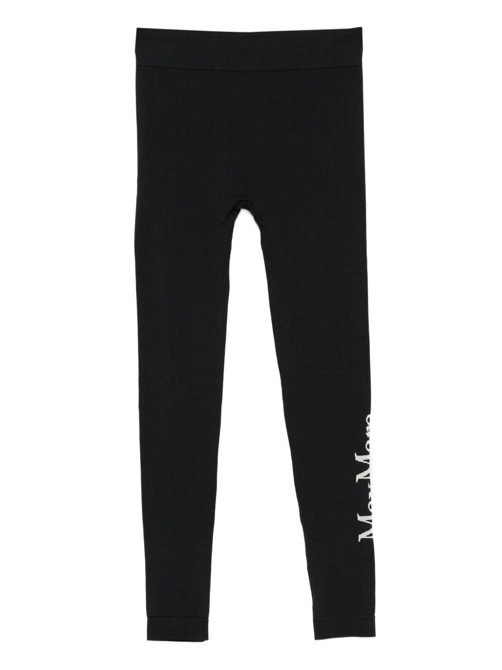 Leggins In Tessuto Tecnico Strech BASILEAMM07006 005 NERO S MAX MARA 