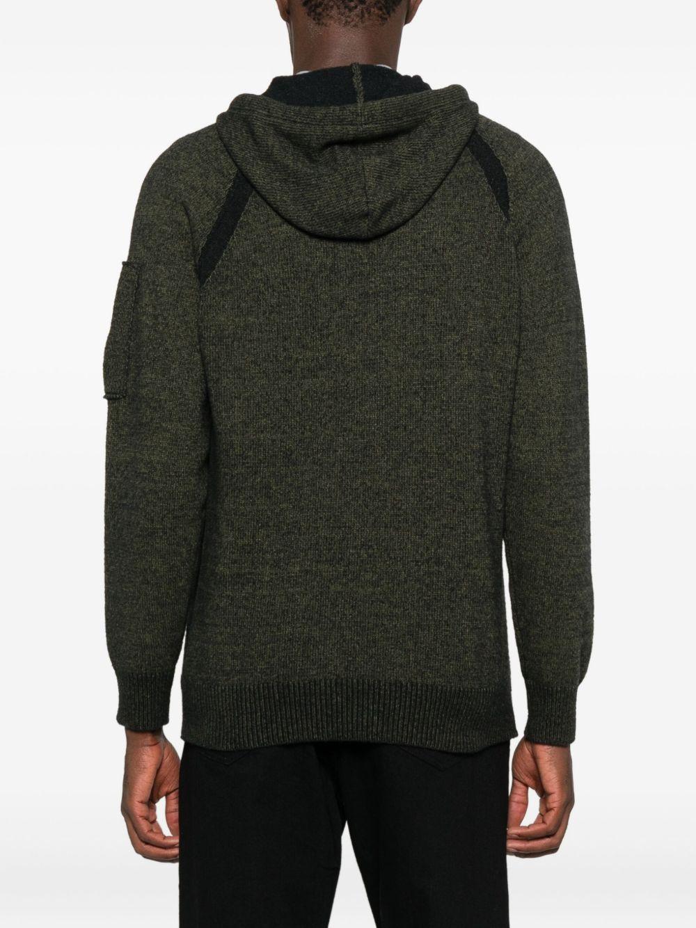 Fleece Knit Hooded Sweater 19CMKN254A006170A 652 CAPERS CP COMPANY 