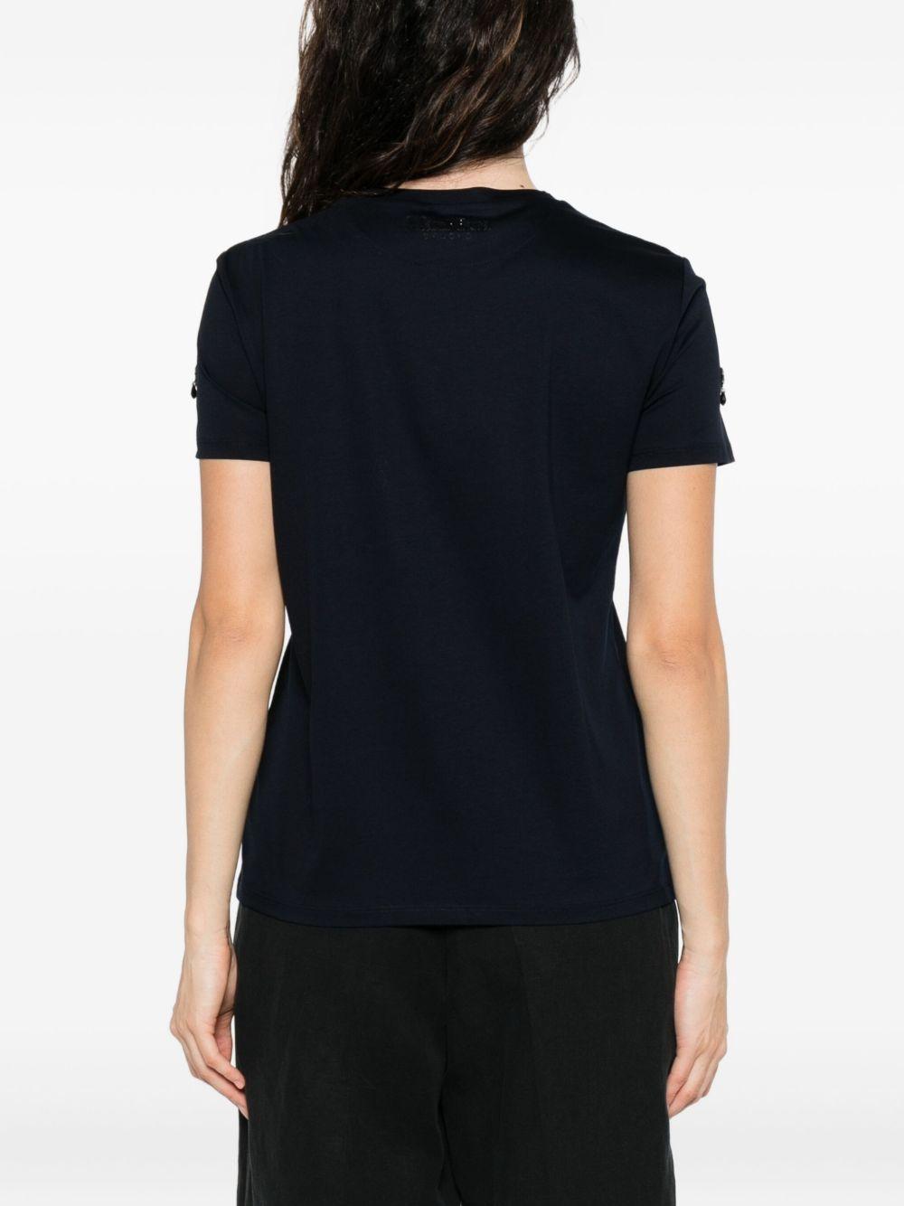 T-shirt couture in jersey - Blu notte PONTILEMM13074 006 BLUE NOTTE MAX MARA STUDIO 
