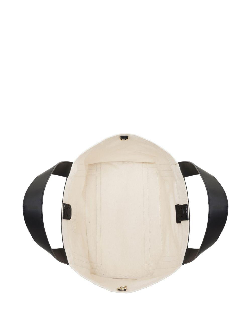 Cara Tote - Natural Canvas With Black A1310811 NAT1 TAN ANINE BING 