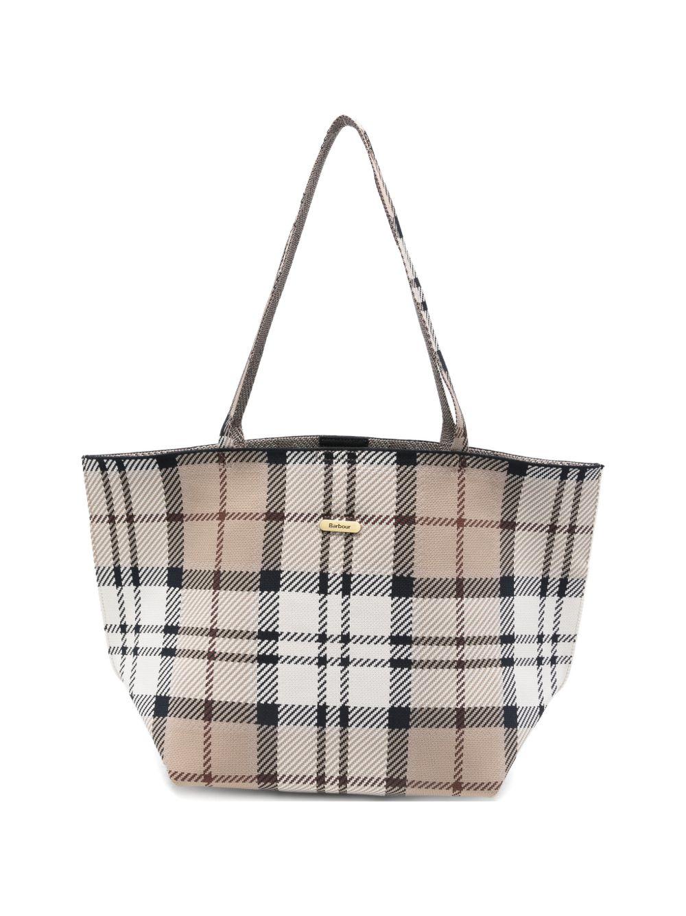 Borsa tote grande in tartan Layla LBA0517 BE71 ROSEWOOD TARTAN BARBOUR 