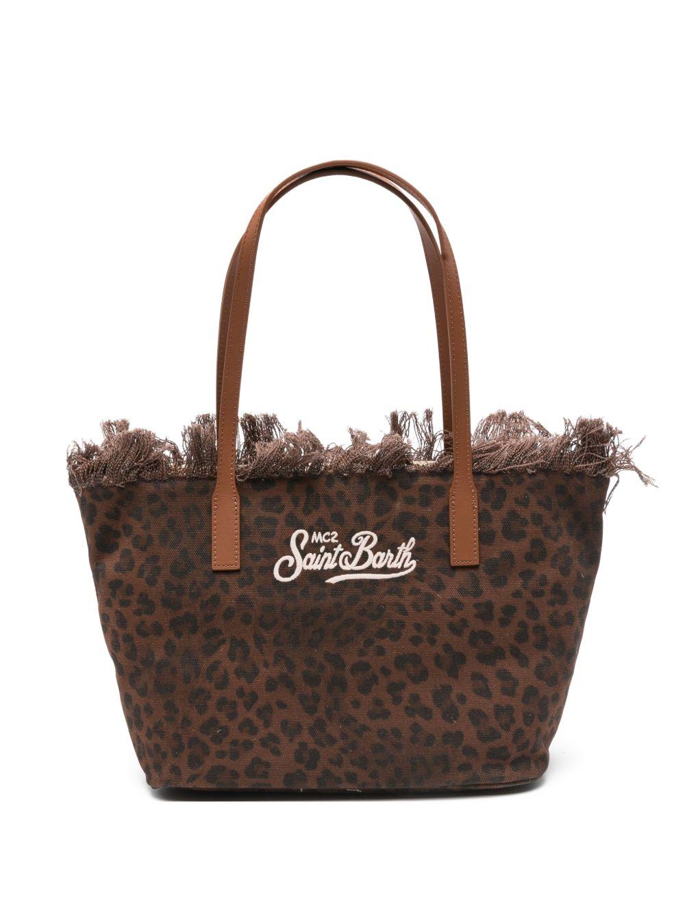 City Bag Fringe CBMF00100588L CANVAS DARK LEOPARD MC2 SAINT BARTH 