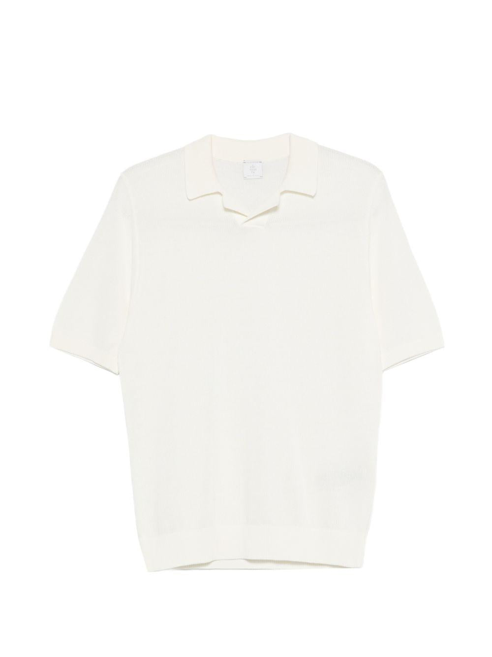 Polo mezza manica con collo bowling M76MAGM88MAG0M008 01 BIANCO ELEVENTY 