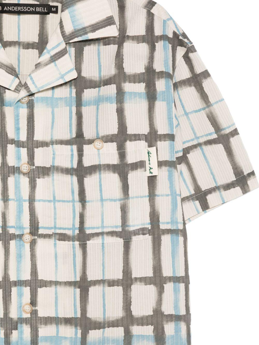 Ecru Rothko Open Collar Shirt ATB1525M ECRU ANDERSSON BELL 