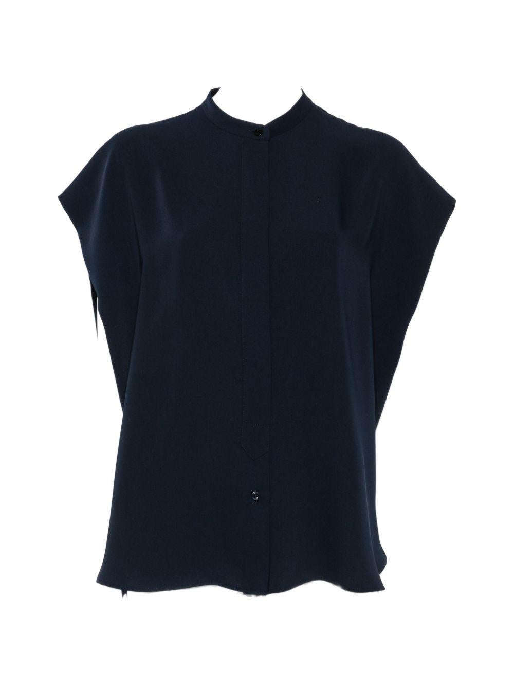 TOP IN LIGHT CRÊPE BL000045D12875S 9200 BLUE NAVY HERNO 