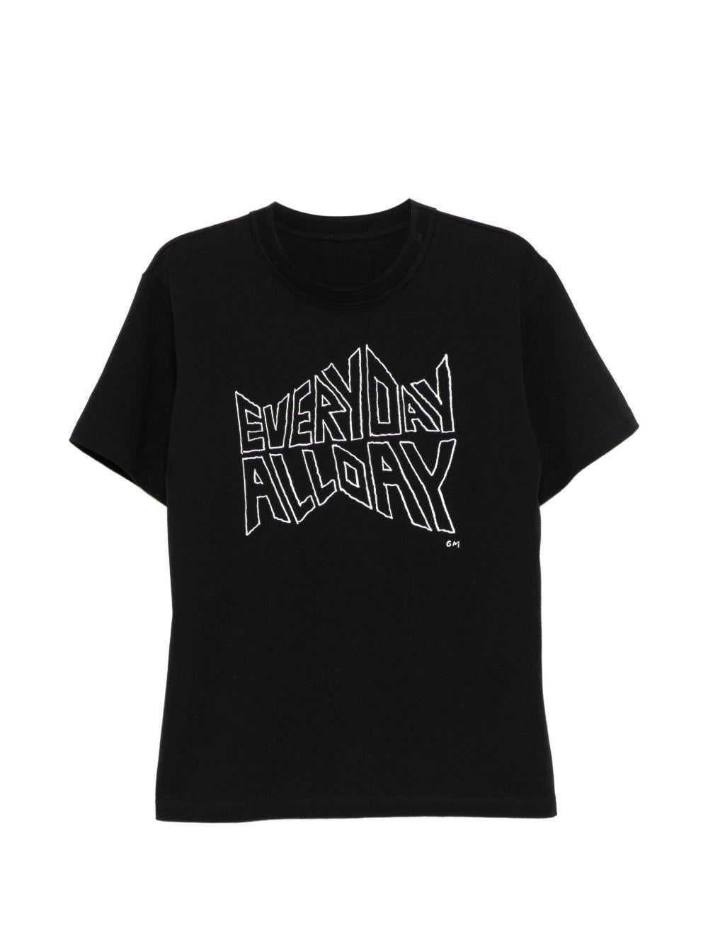 Geoff Print T-Shirt 2601121S 001 BLACK SACAI 