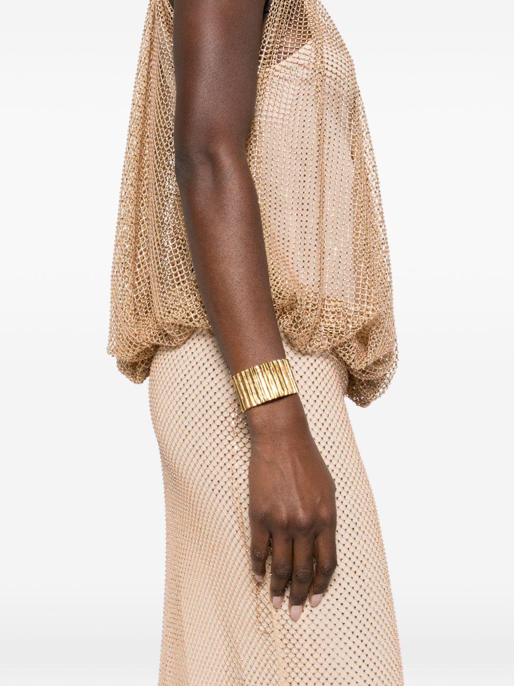 Abito in rete con cristalli SPXPAPPA 003 CAMMELLO SPORTMAX 