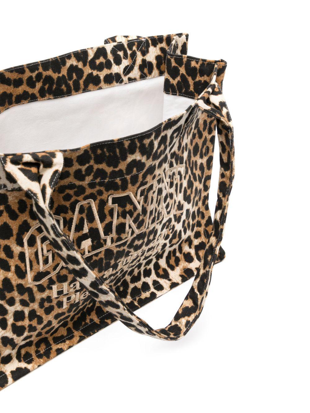 Large Leopard Easy Shopper A5807 943 LEOPARD GANNI 
