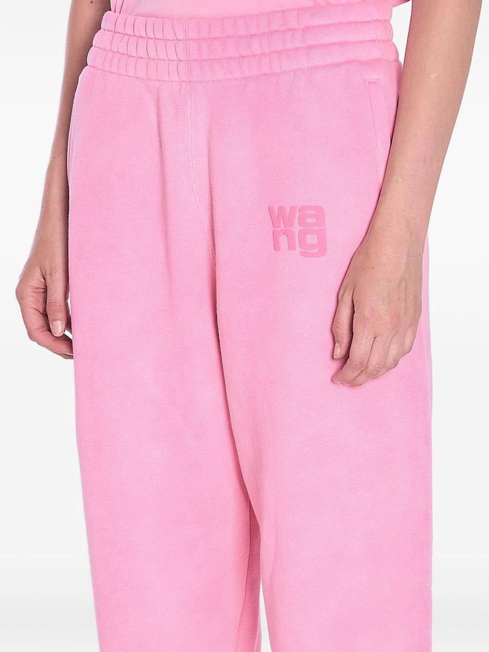 Pantaloni sportivi rosa con logo in rilievo<BR/> 4CC3244403 936C WASHED LOTUS ALEXANDER WANG 
