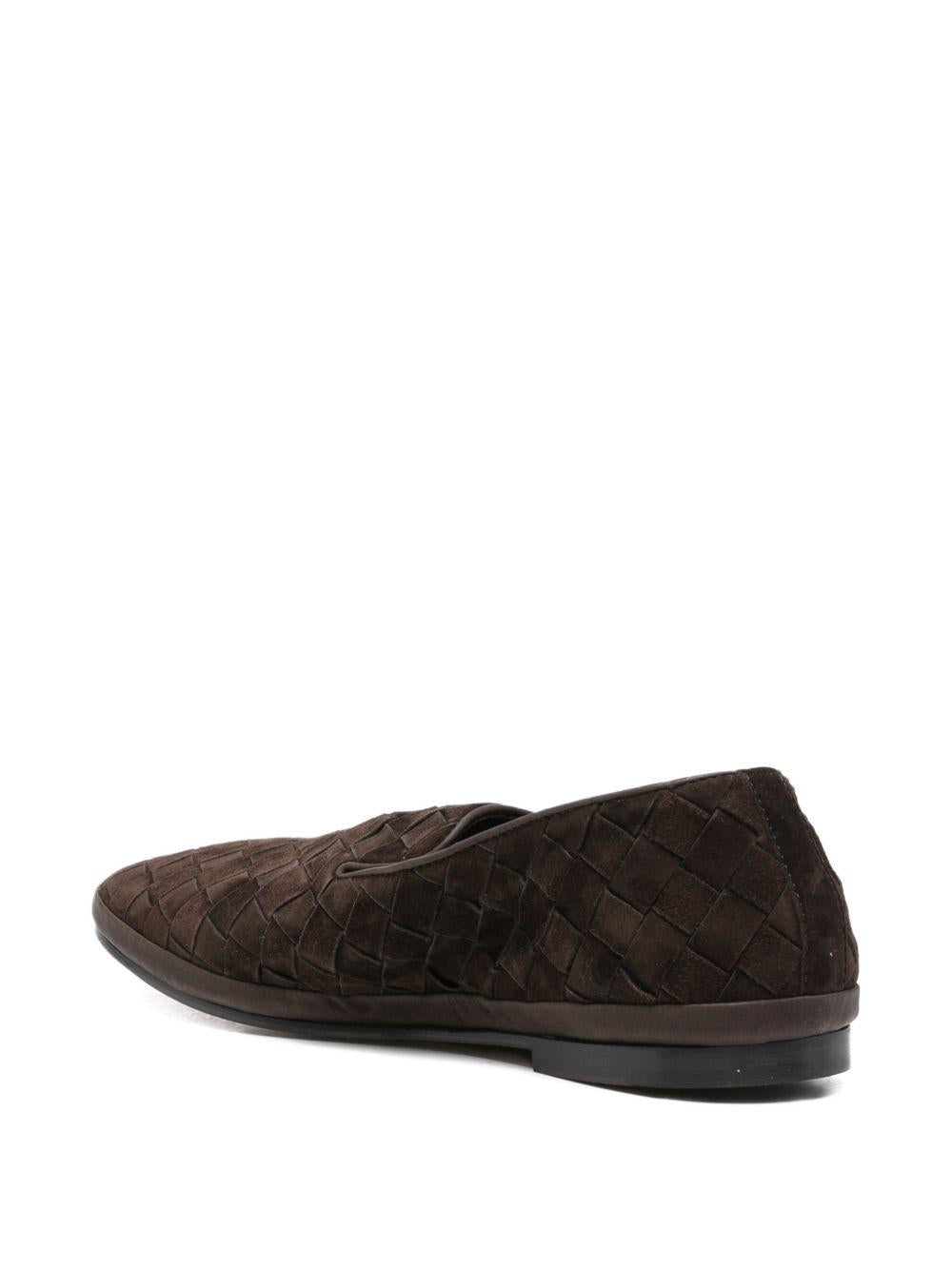 HENDERSON BARACCO - Mocassino slip on in nappa intrecciata GUINEAS5 CASHMERE EBONY HENDERSON 