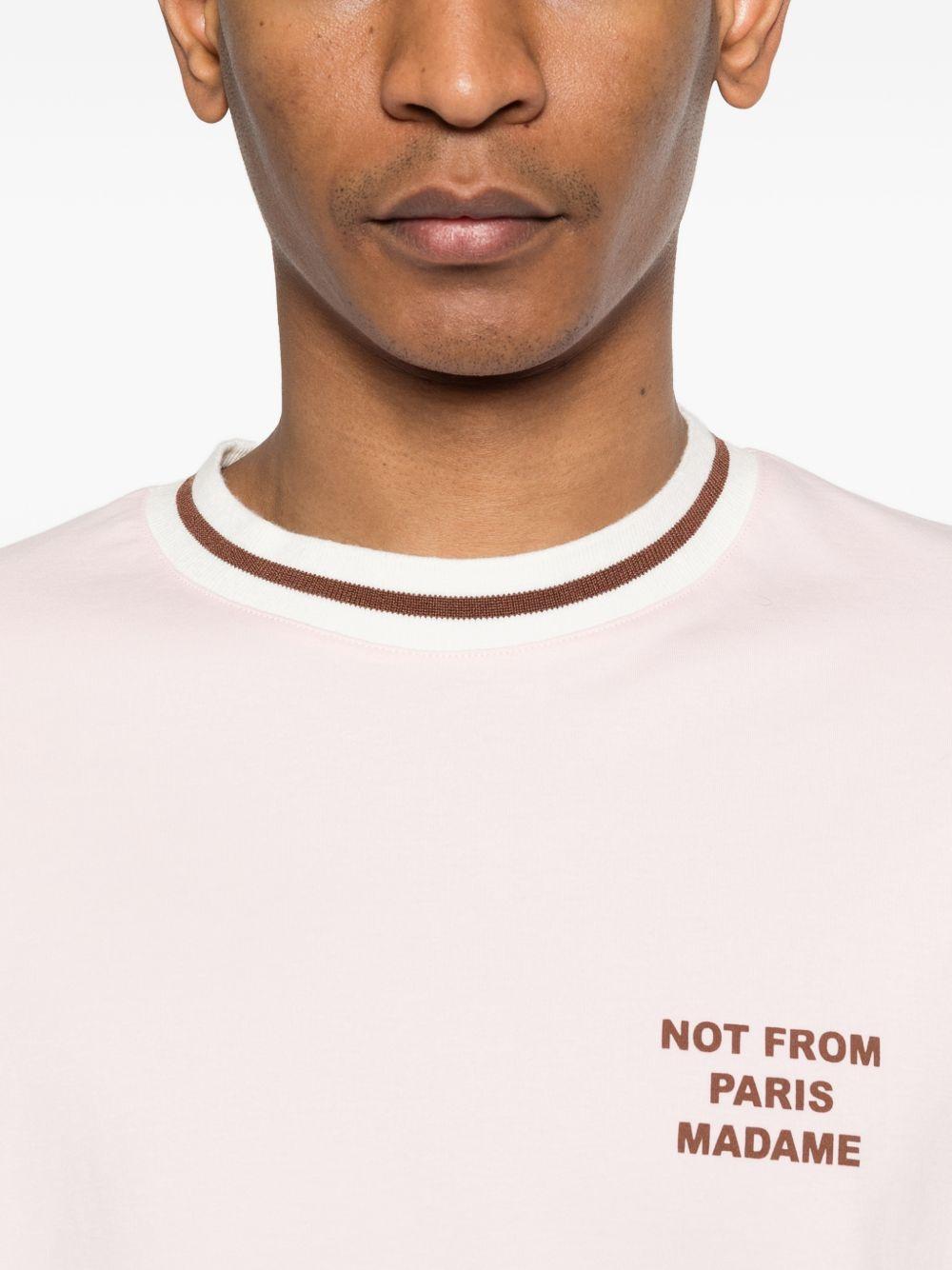 Le T-Shirt Slogan Sport JTS189CO002 LIGHT PINK DROLE DE MONSIEUR 
