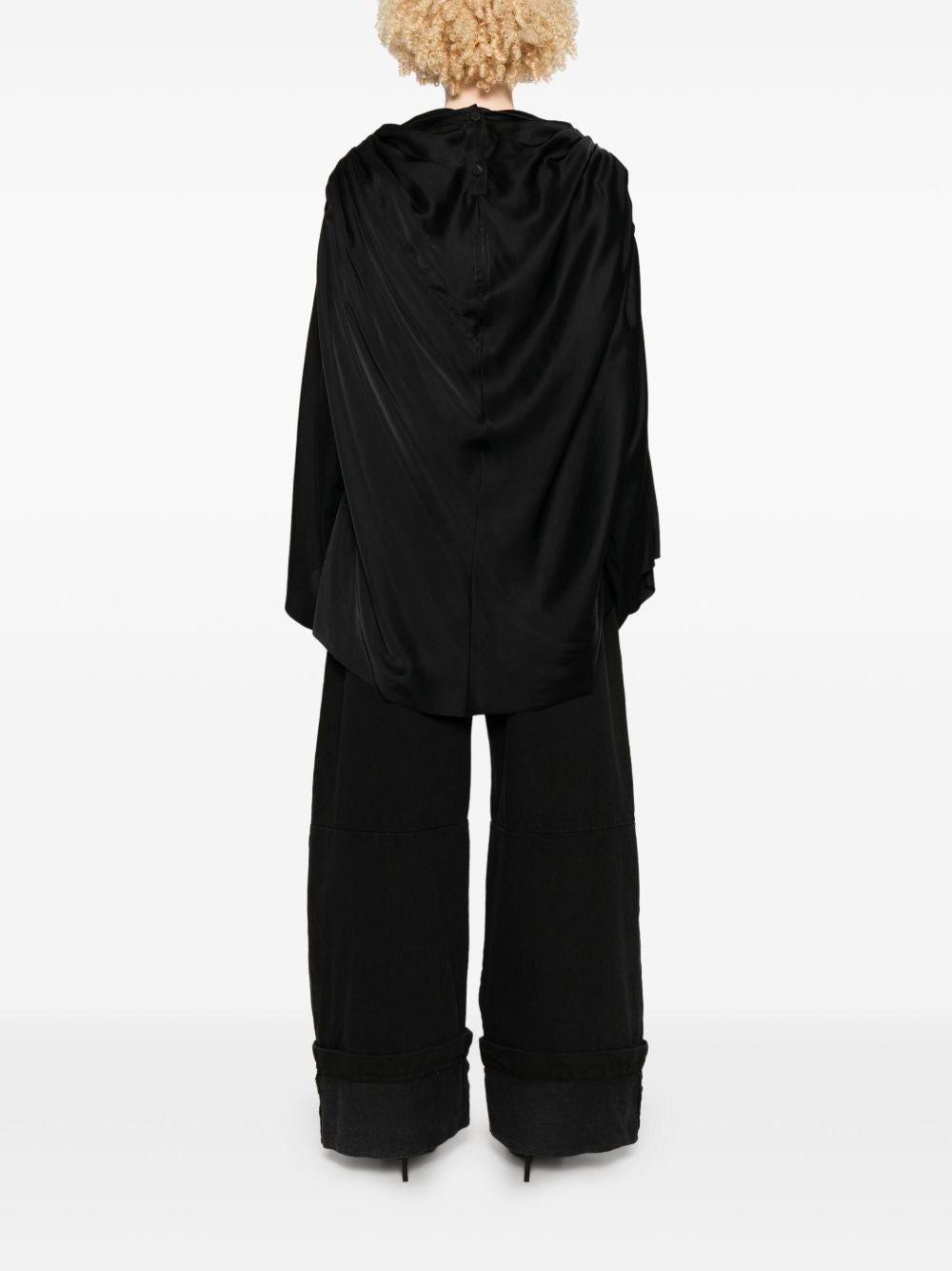 Claudette top RO01E7578SCH 09 BLACK RICK OWENS 