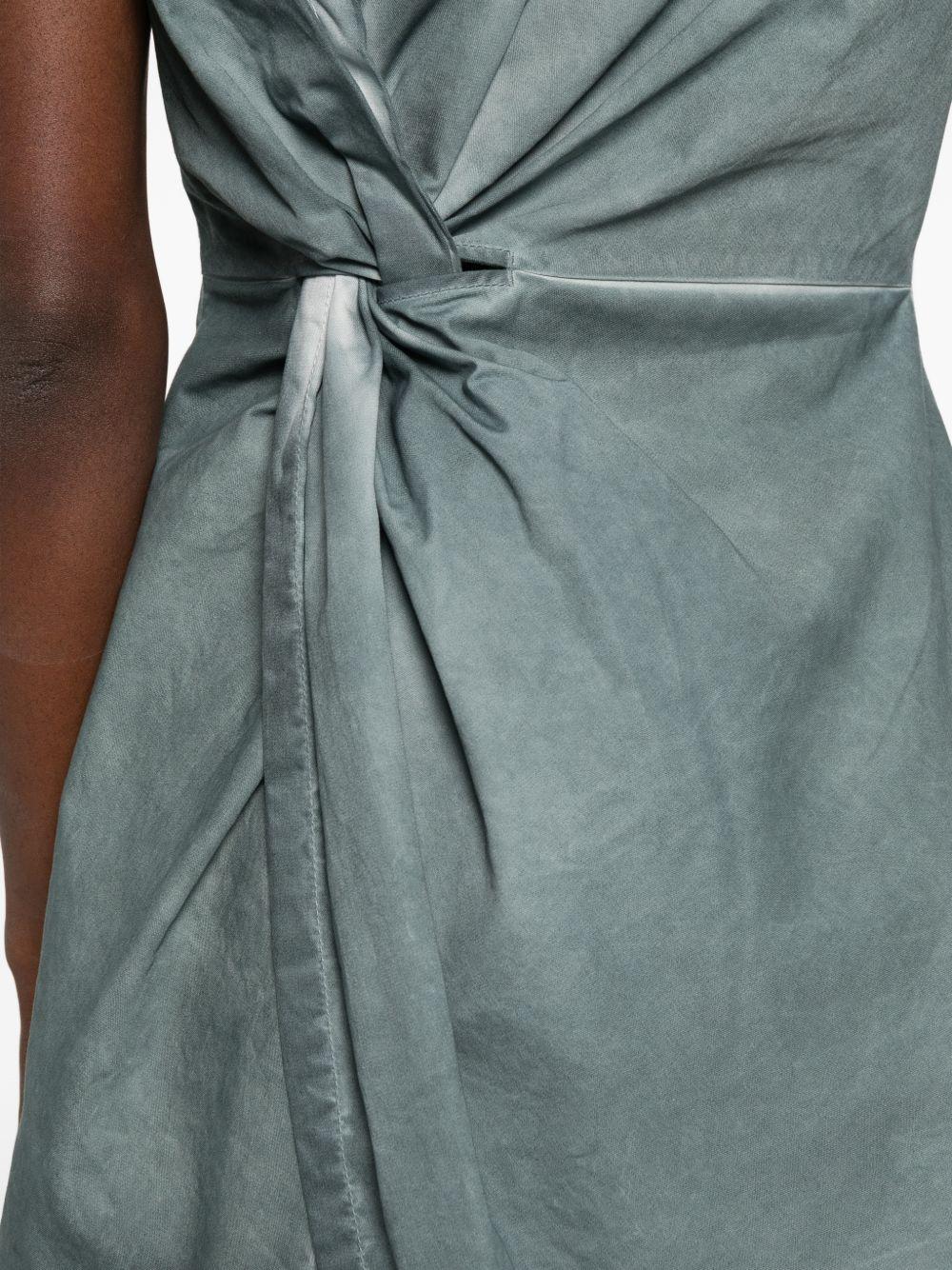 Kirai twisted-back waistcoat UW6057 UW380 STEEL BLUE UMA WANG 