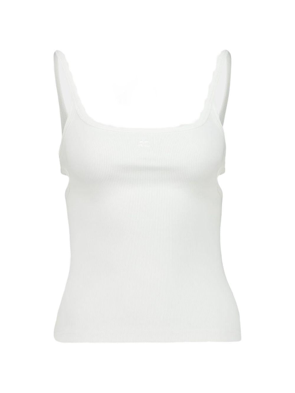 Buckle 90s Rib Tank Top 126JDE152JS0194 0001 HERITAGE WHITE COURREGES 
