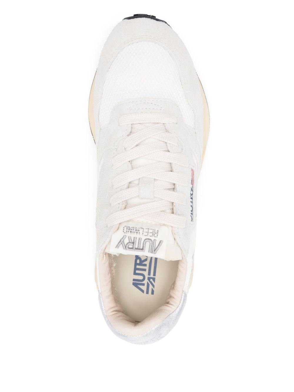 Reelwind Low sneakers in nylon and suede WWLWMU01 WHITE SILVER AUTRY 