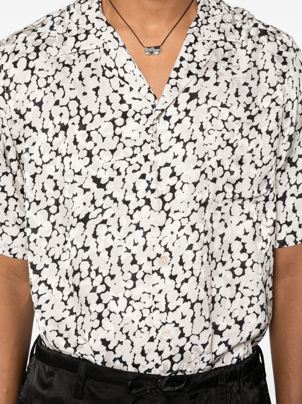 Animalier Floral Viscose Jacquard Shirt CARLTONE3030 5 ECRU DRIES VAN NOTEN 