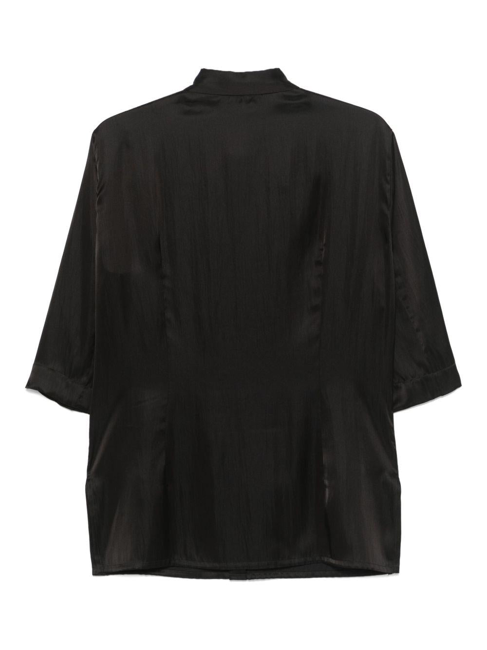Camicia N°16 Cupro Satin Nero SS25N16 CUPRO SATIN NERO SAPIO 