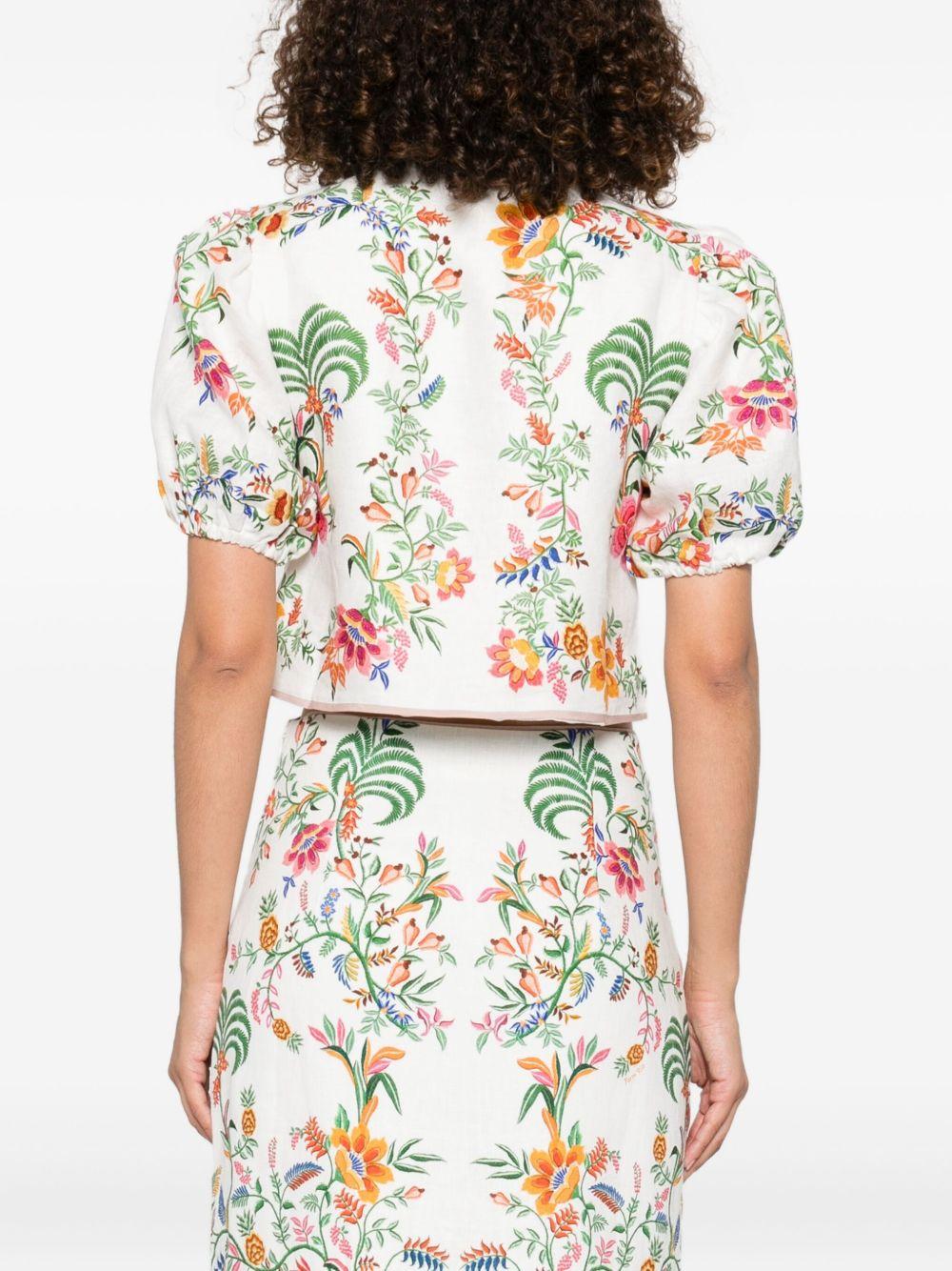 Blusa Off-White Delicate Forest Scarves in lino Euroflax™ 336217 25025 DELICATE FOREST FARM RIO 