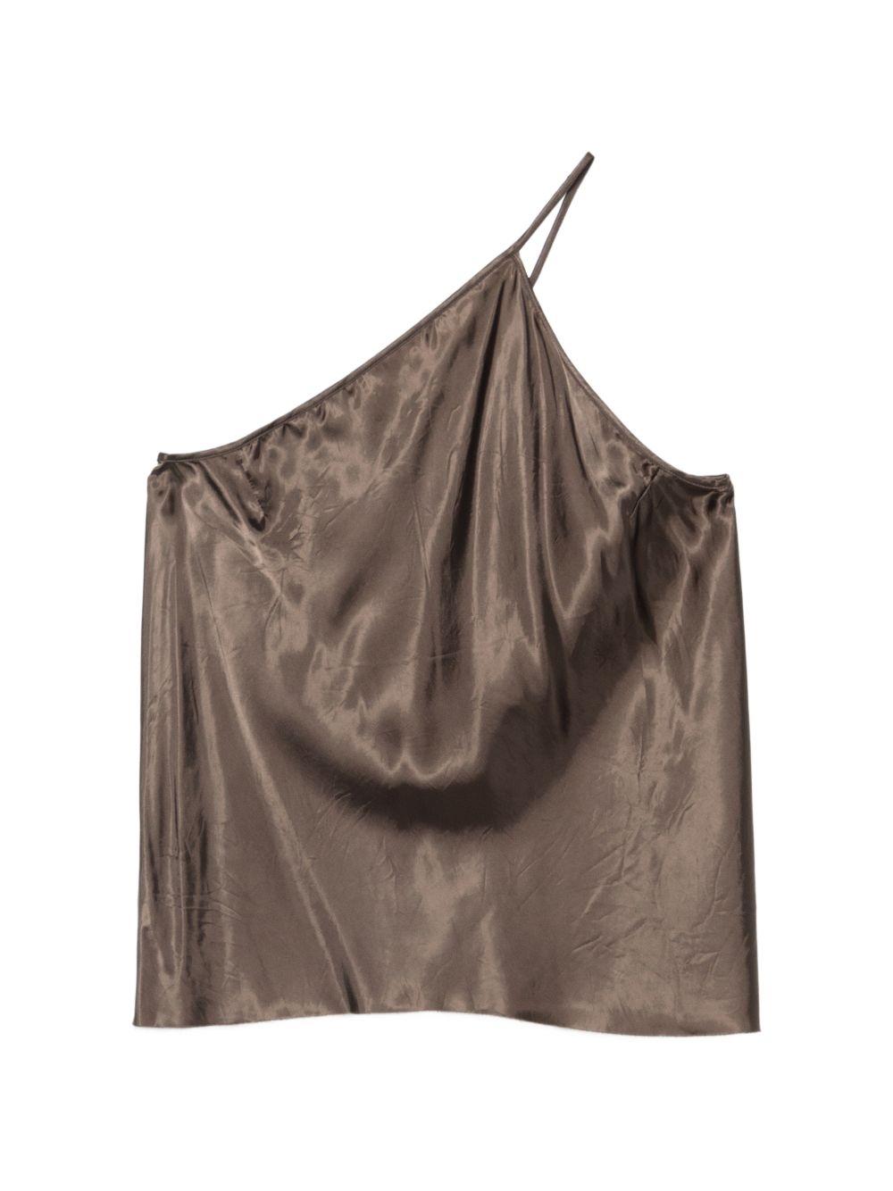 One Shoulder Slip T RP01F6117N 78 DARK DUST RICK OWENS 