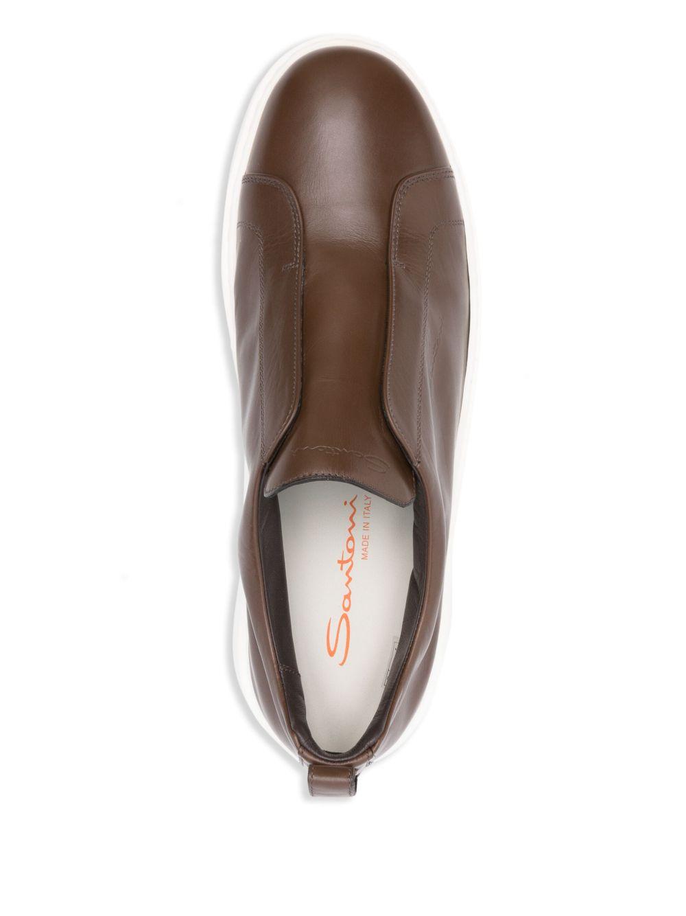 Sneaker slip-on MBCD21995BARTMVIS50 BROWN SANTONI 