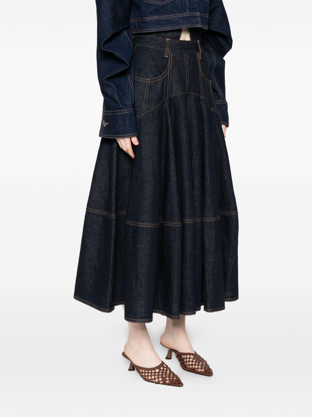 Gonna Midi in Denim Hypnotic 4653SF251 NIGHT SKY ZIMMERMANN 