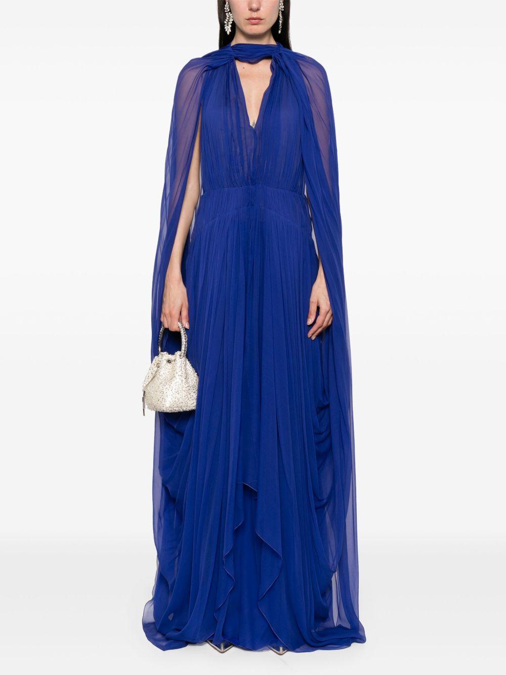 Abito lungo in chiffon A0478114 280 ALBERTA FERRETTI 