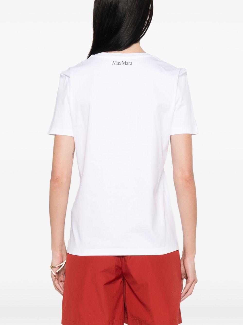 T-shirt Laghi LAGHIMM13098 005 BIANCO RICAMO MAX MARA STUDIO 