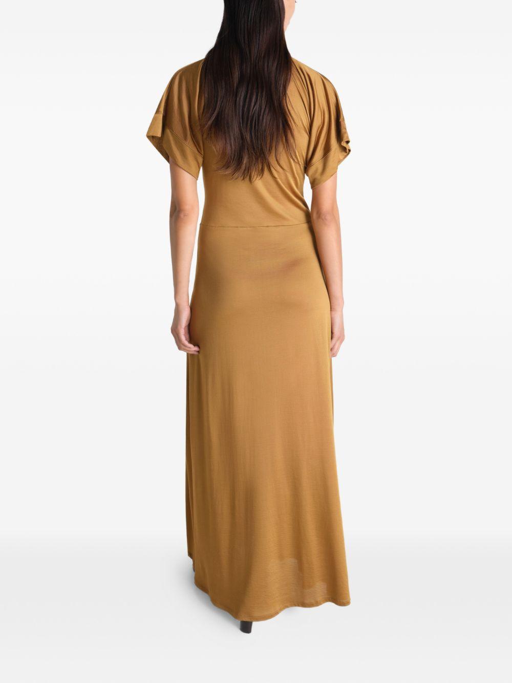 Zip Dress in Viscose Cotton Jersey DR1144LJ1049 BR426 CINNAMON BROWN LEMAIRE 