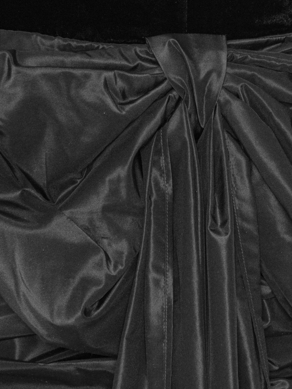 Velvet Bow Mini Dress Black 115246100 100 BLACK ROTATE 