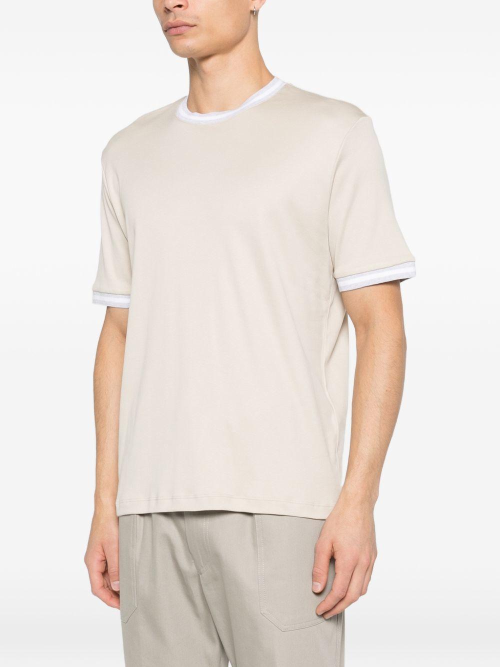 T-shirt girocollo in jersey di cotone M75TSHM13TES0M291 021301 SABBIA GRIGIO ELEVENTY 