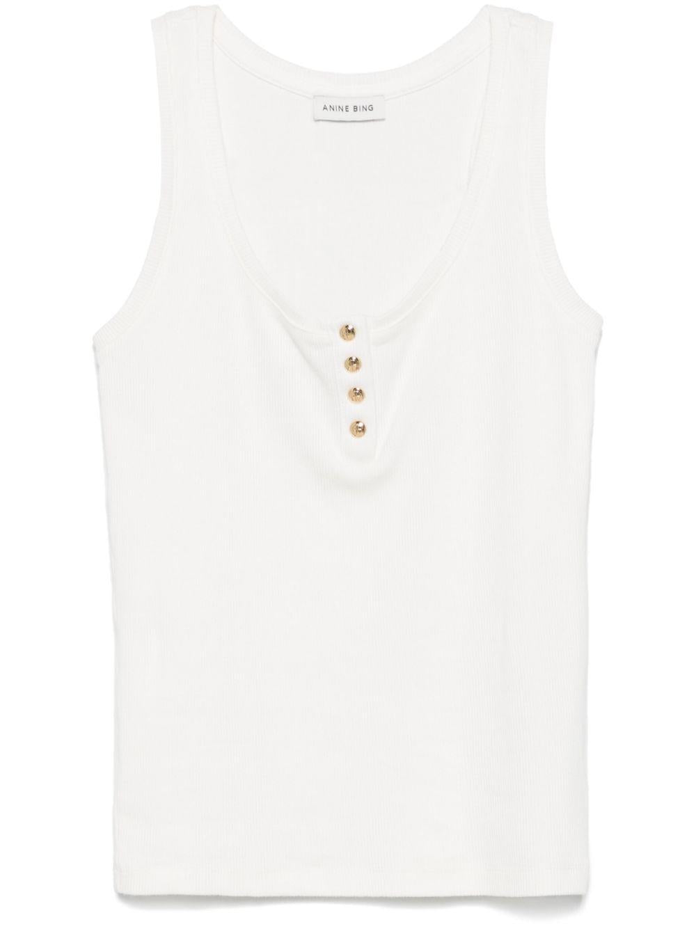 Alessia Tank - Ivory A0810316 IVY26 IVORY ANINE BING 