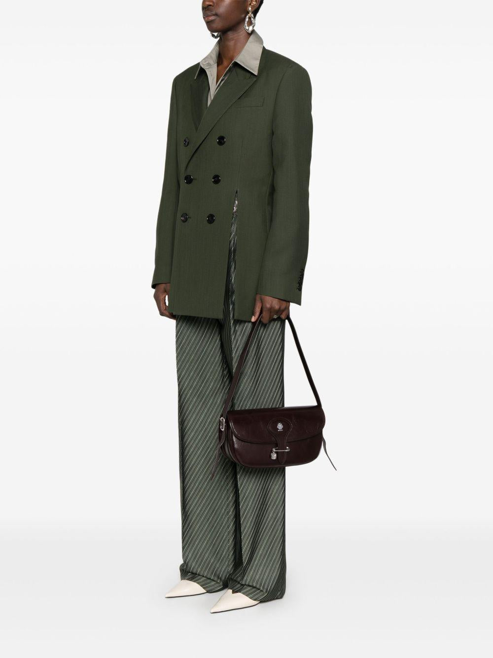 Borsa Mini Beckett In Pelle Nera Con Spilla Bally Pin WAS02ZVT948 U8G0P CHOCOLATE BALLY 