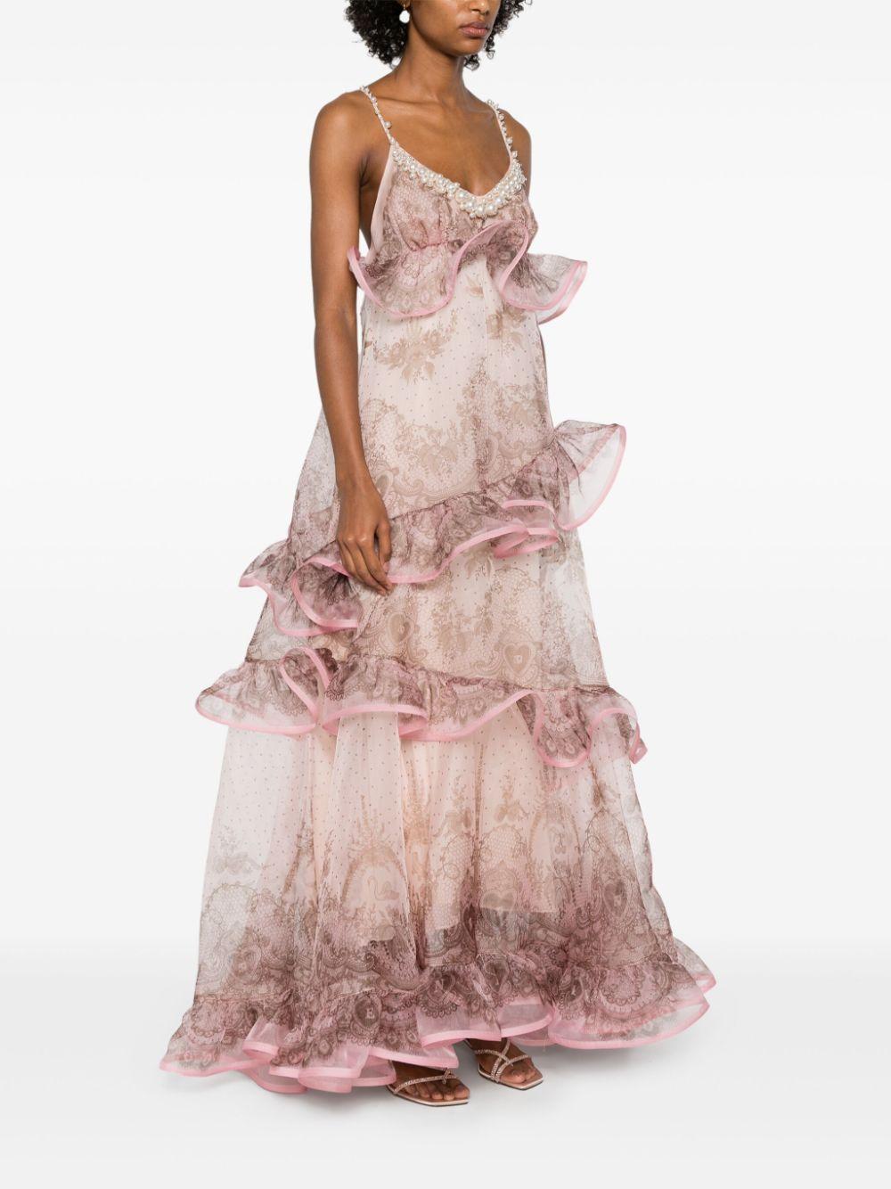 Maxi abito Crush 2149DR251 PINK LACE PRINT ZIMMERMANN 