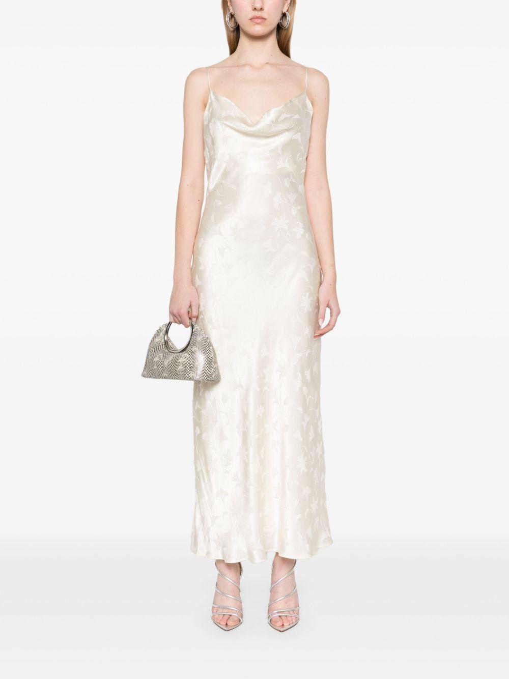 Abito midi in raso 113958858 858 WHITE ROTATE 