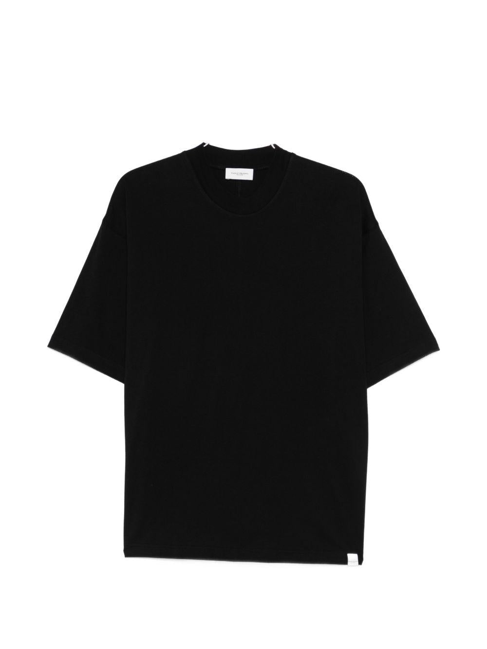 Black Jersey T-Shirt F0414095 9000 PAOLO PECORA 