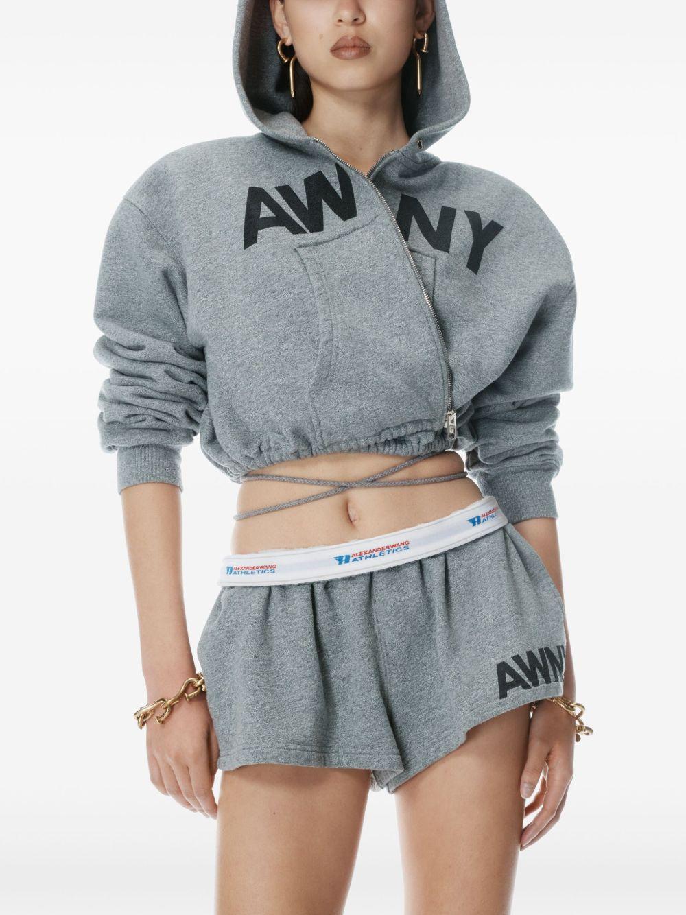 Felpa a portafoglio destrutturata 4CC2251553 021 DARK HEATHER GREY ALEXANDER WANG 