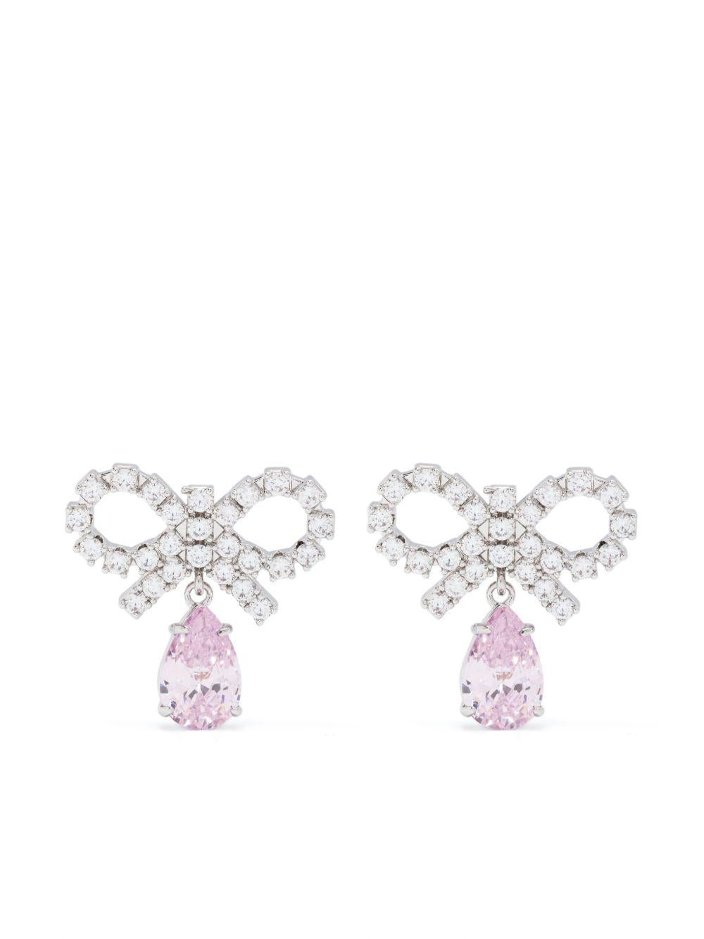 Orecchini a goccia rosa con micro fiocco<BR/> PF25618EP PINK SELF-PORTRAIT 