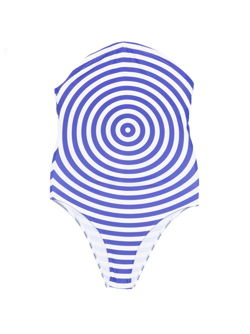JEAN PAUL GAULTIER - Costume intero a spirale 2602WSW110J046P 0159 WHITE NAVY JEAN PAUL GAULTIER 
