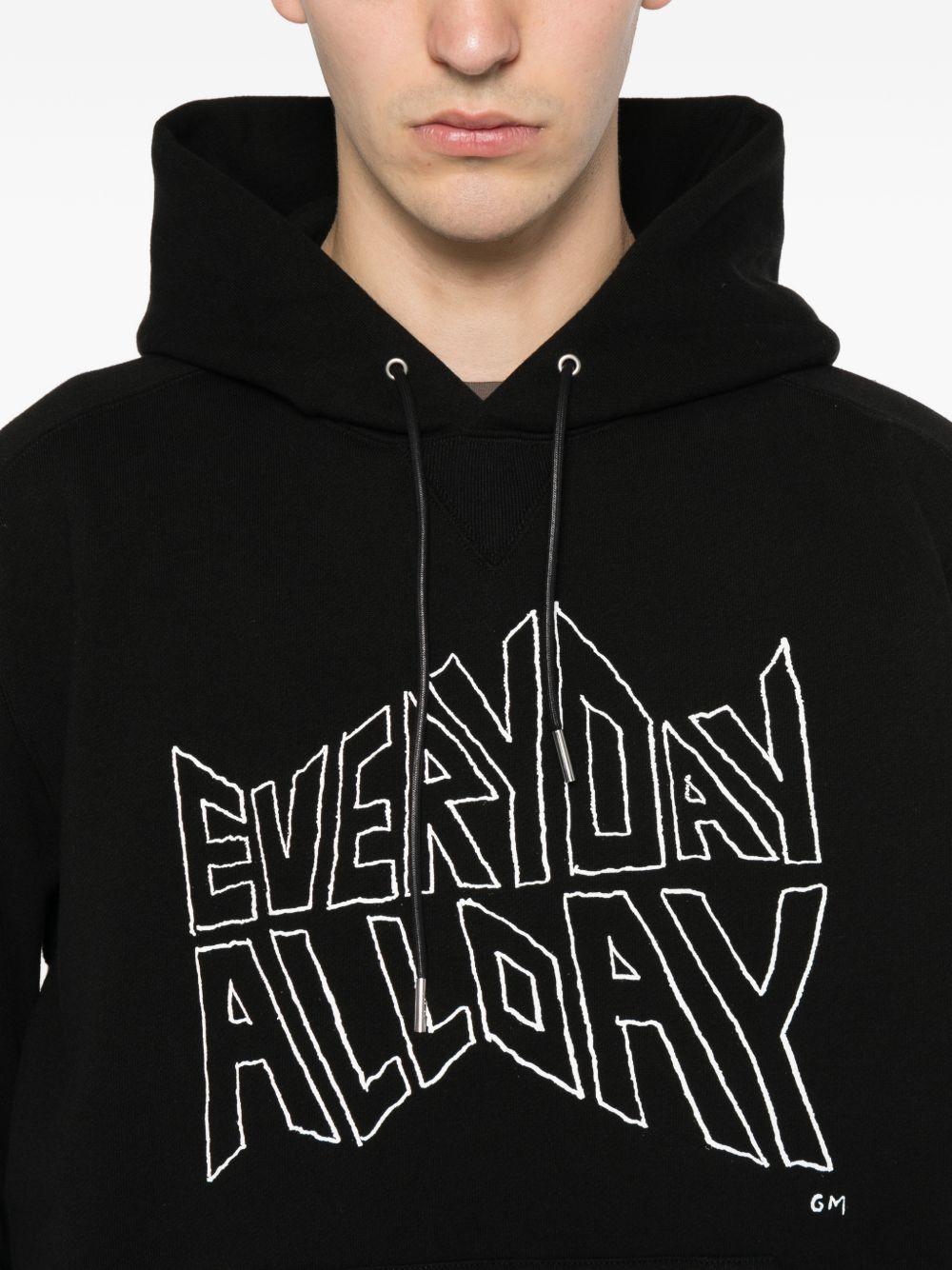 Geoff Print Hoodie 2601123S 001 BLACK SACAI 