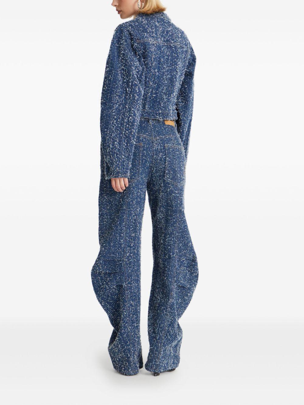 Round Sleeve Denim Jacket 1142011603 1603 MEDIUM BLUE ROTATE 